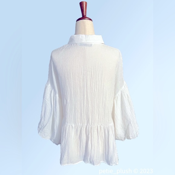 Zara - Voluminous Textured Blouse - Size: Small - NWOT - Picture 5 of 6